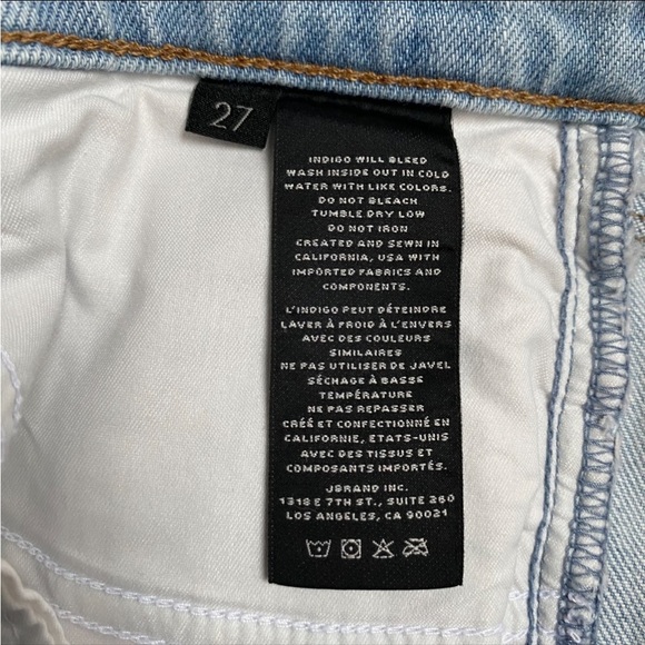 J Brand Light Blue Gigi Wash Relaxed Bermuda Denim Shorts Size 27 NWT - Picture 14 of 15